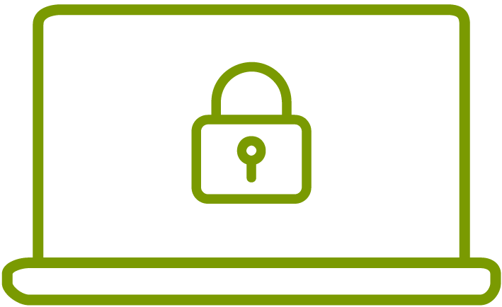 Croft small business IT cyber security green icon