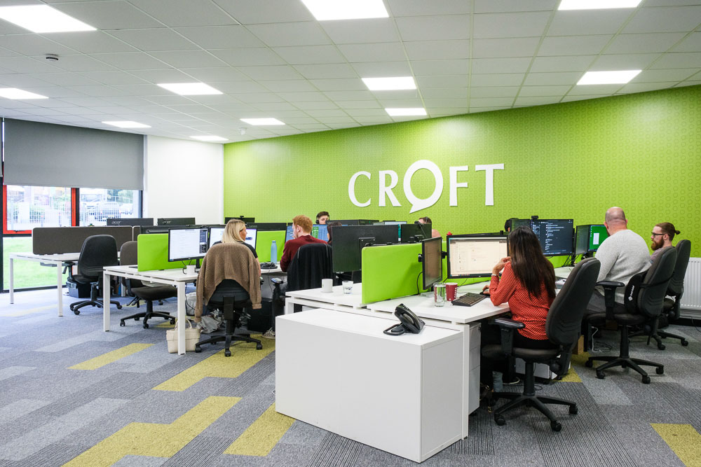 Croft meet the team employees working in an open plan office in our Midlands office.